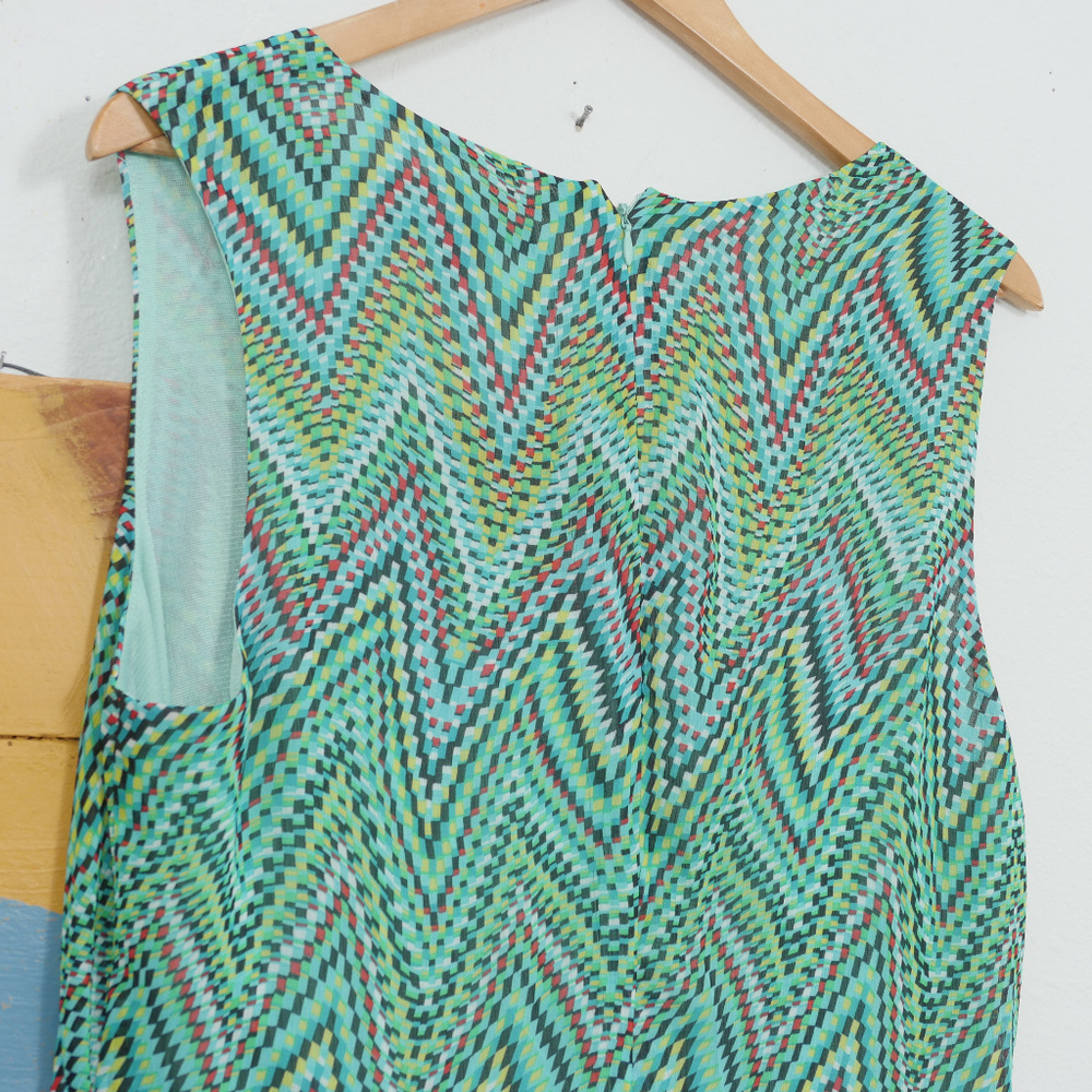 Sharagano Sleeveless Maxi Dress with Aztec Print - Picture 8 of 8